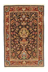 Perser Rug - Ghom - 156 x 102 cm - black