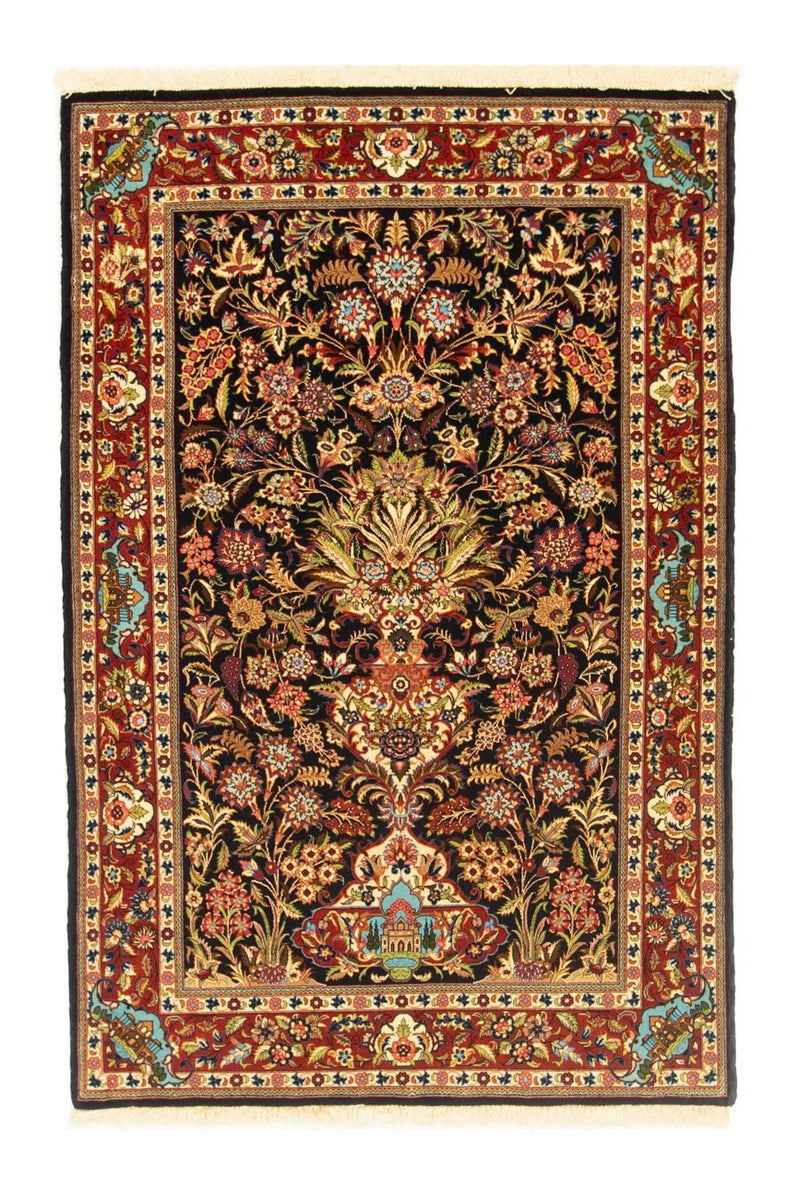 Perser Rug - Ghom - 156 x 102 cm - black