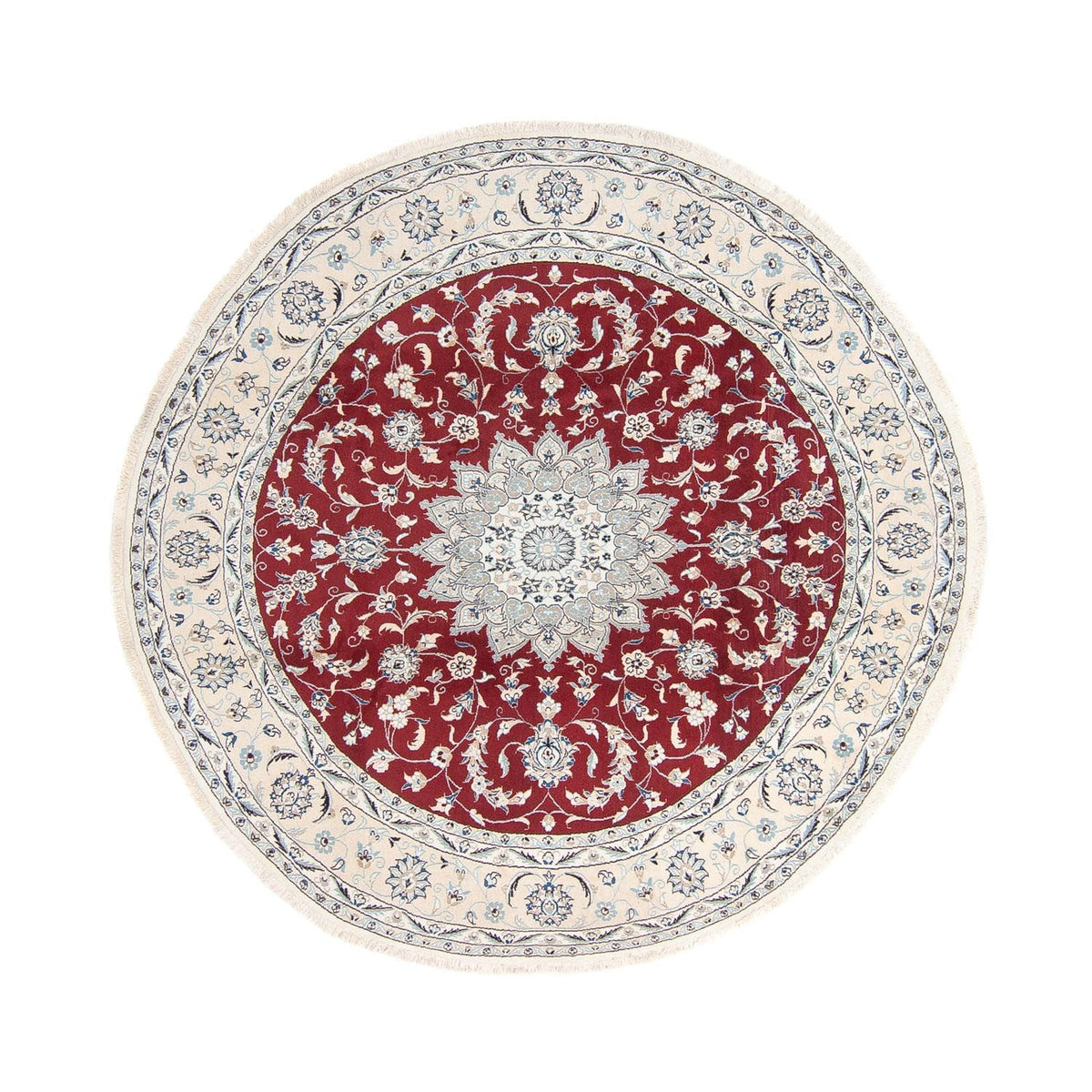 Perser Rug - Nain round  - 250 x 250 cm - dark red