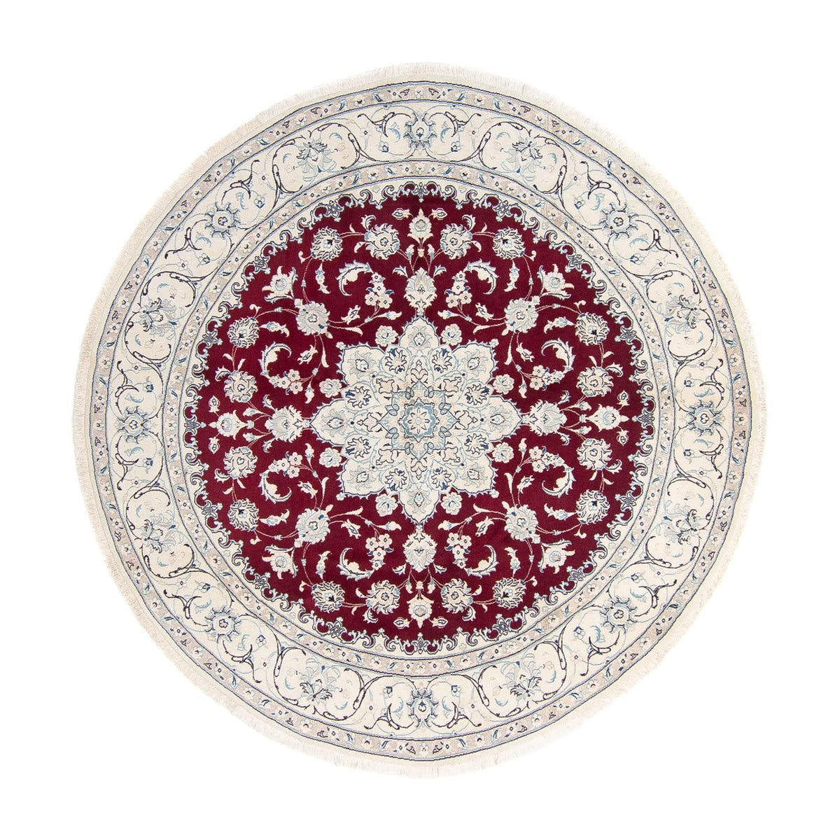 Perser Rug - Nain round  - 240 x 240 cm - dark red
