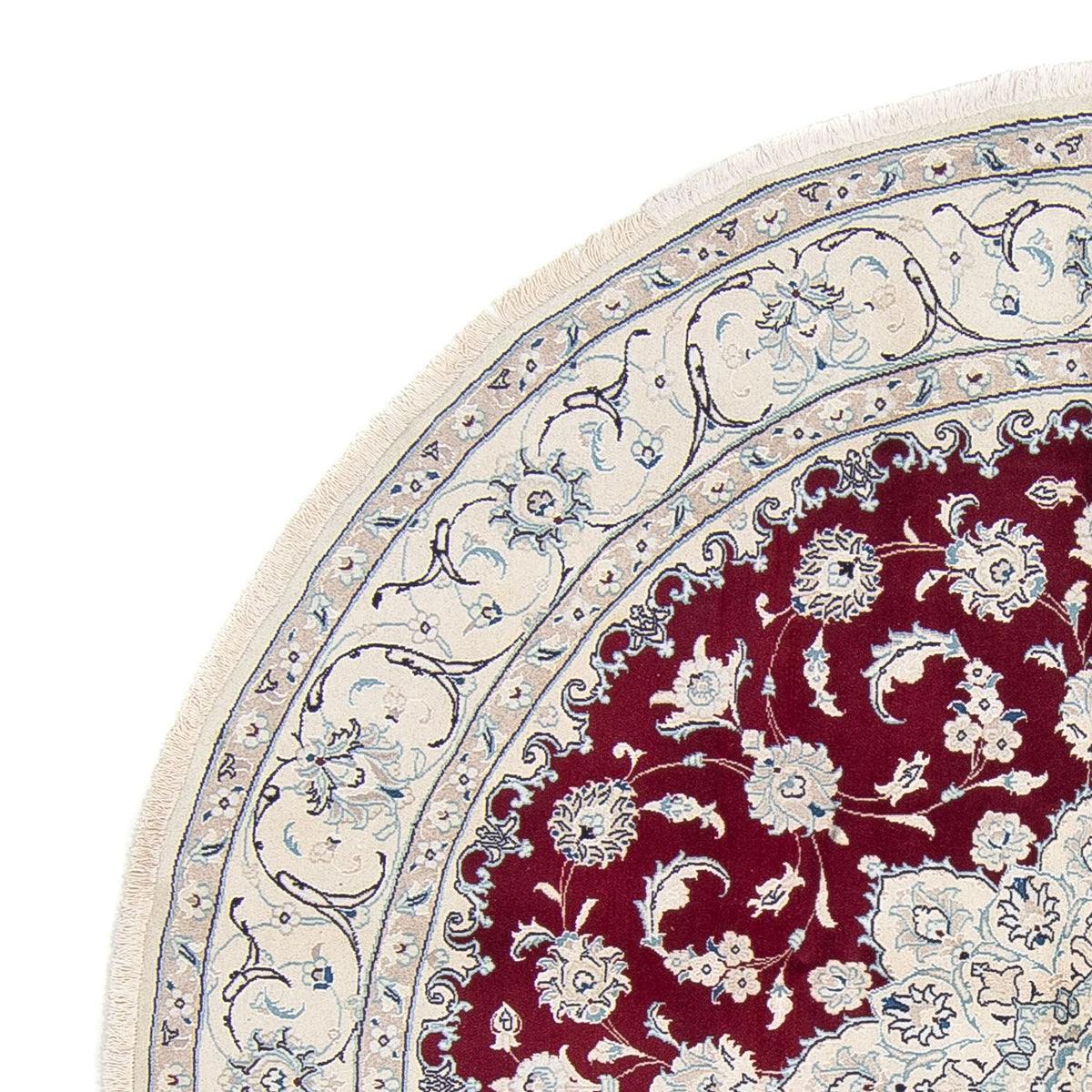 Perser Rug - Nain round  - 240 x 240 cm - dark red