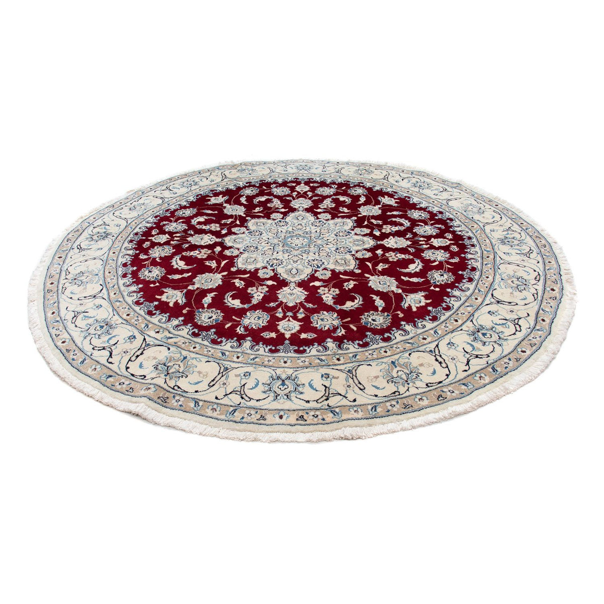 Perser Rug - Nain round  - 245 x 245 cm - dark red