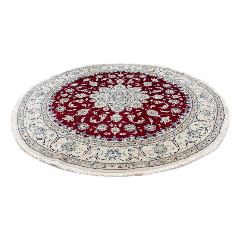 Perser Rug - Nain round  - 245 x 245 cm - dark red