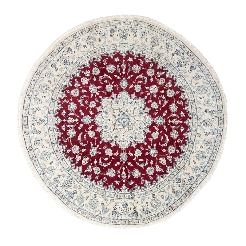 Perser Rug - Nain round  - 290 x 290 cm - dark red