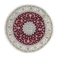 Perser Rug - Nain round  - 252 x 252 cm - dark red