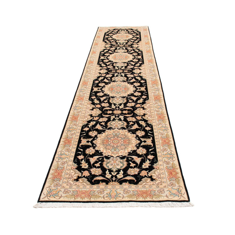 Runner Perser Rug - Tabriz - Royal - 417 x 87 cm - dark blue