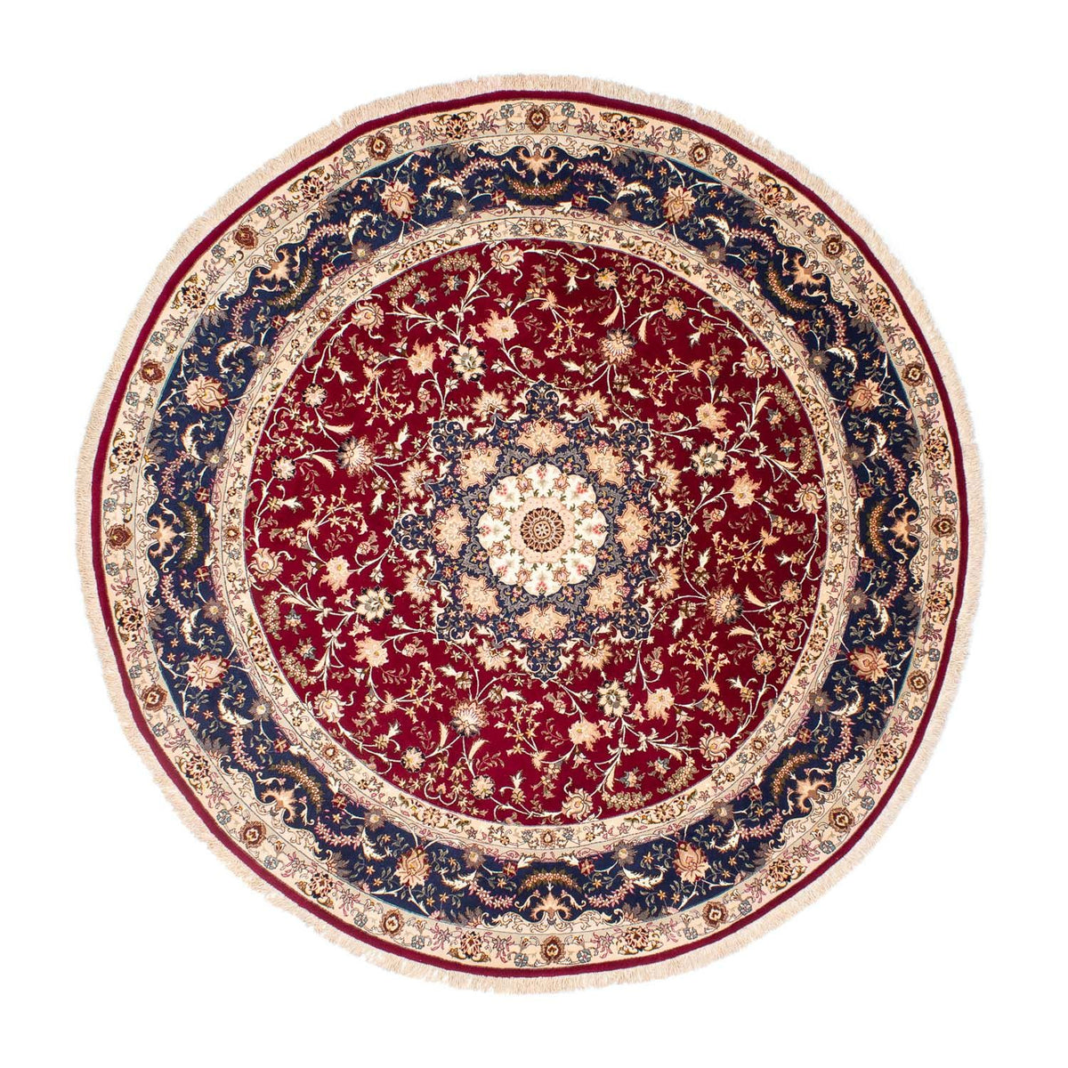 Perser Rug - Tabriz - Royal round  - 250 x 250 cm - dark red