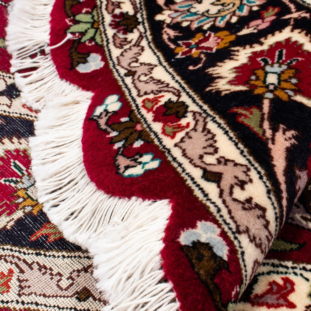 Perser Rug - Tabriz - Royal round  - 150 x 150 cm - dark red