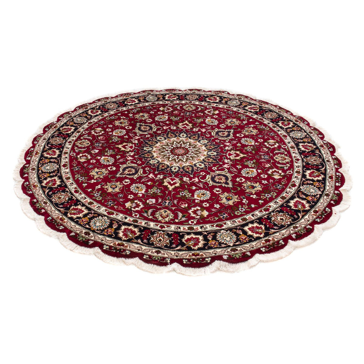 Perser Rug - Tabriz - Royal round  - 150 x 150 cm - dark red