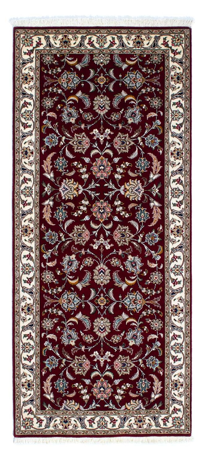 Runner Perser Rug - Tabriz - Royal - 205 x 88 cm - dark red