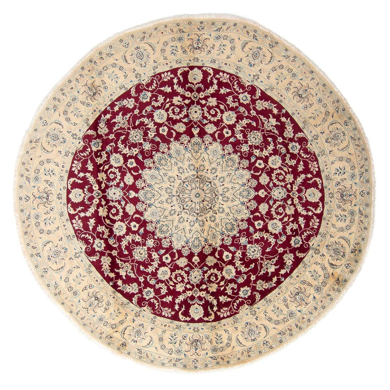 Perser Rug - Nain round  - 295 x 295 cm - dark red