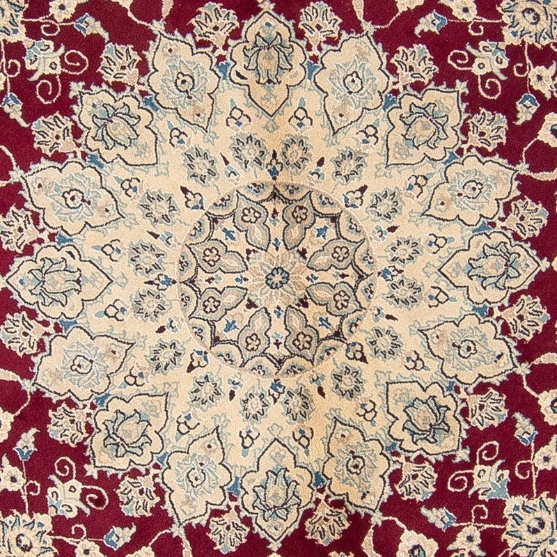Perser Rug - Nain round  - 295 x 295 cm - dark red