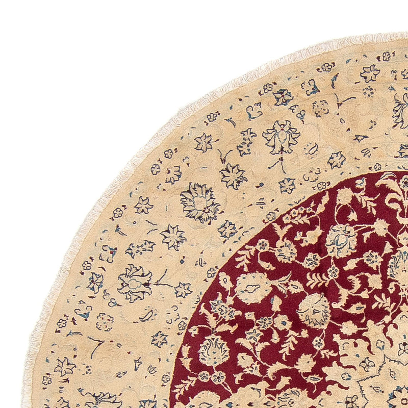 Perser Rug - Nain round  - 242 x 242 cm - dark red
