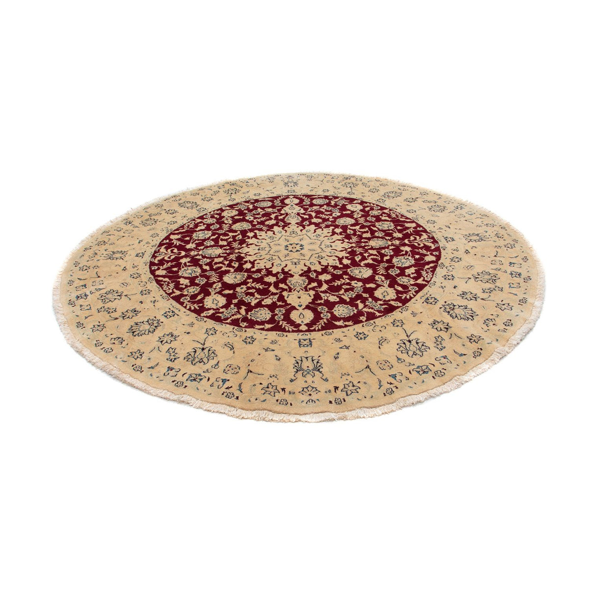 Perser Rug - Nain round  - 242 x 242 cm - dark red