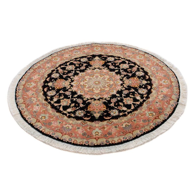 Perser Rug - Tabriz - Royal round  - 100 x 100 cm - dark blue