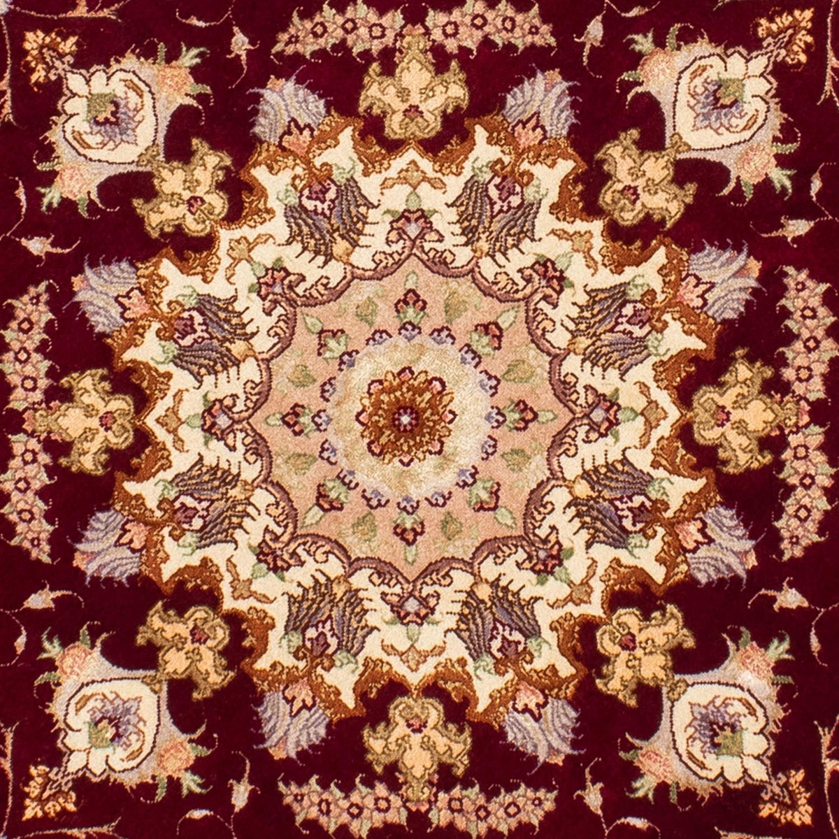 Perser Rug - Tabriz - Royal round  - 155 x 155 cm - dark red
