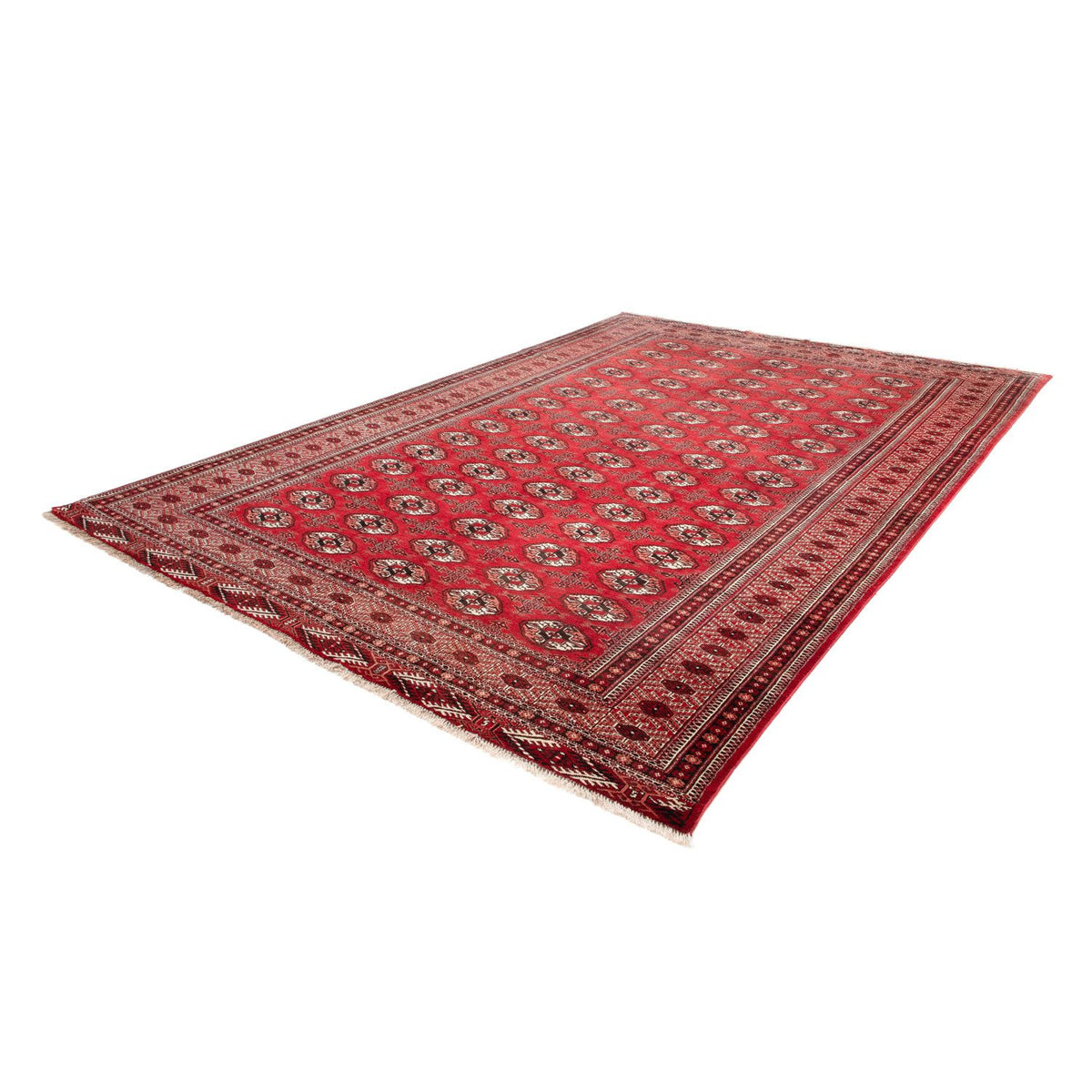Turkaman Rug - 368 x 248 cm - dark red