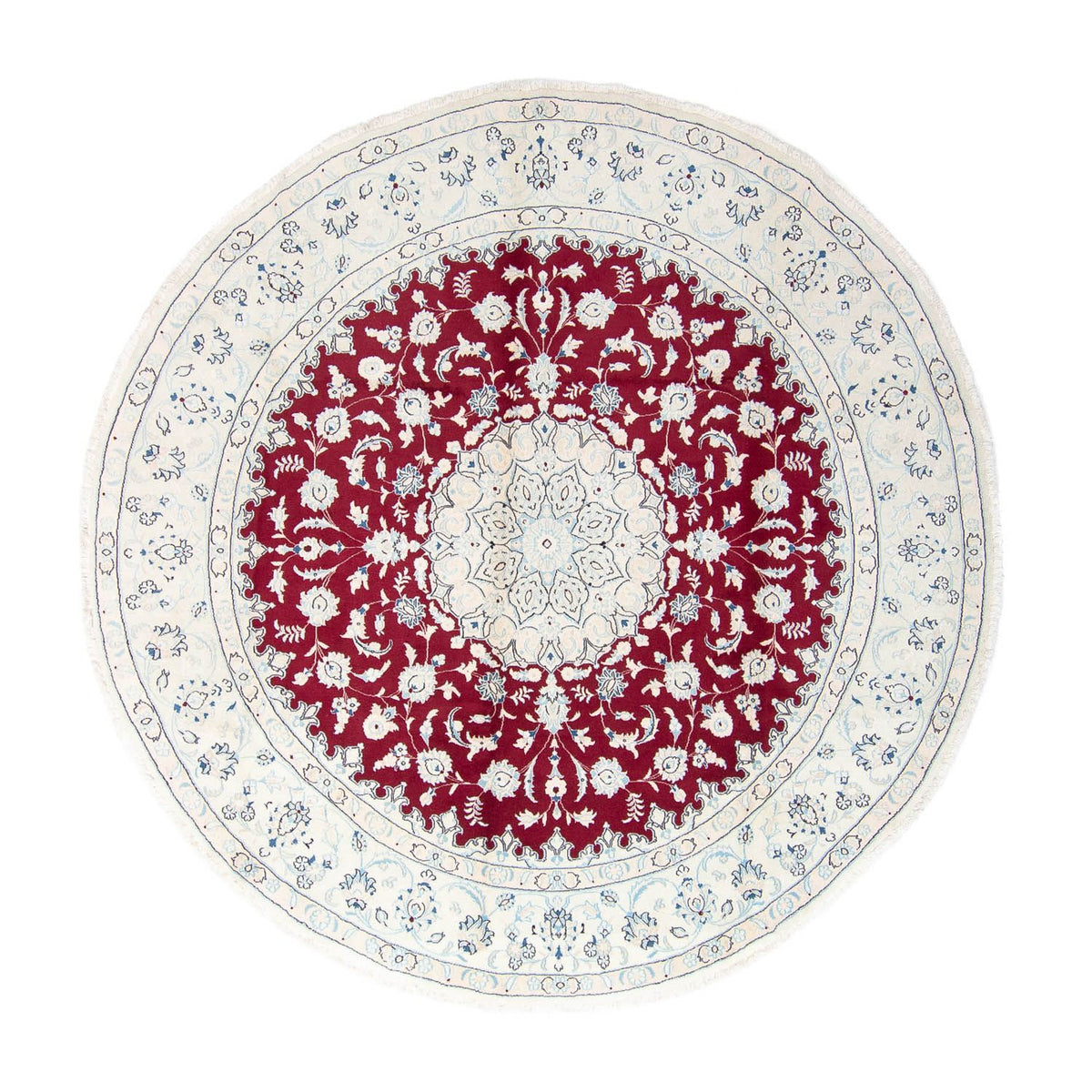 Perser Rug - Nain round  - 293 x 293 cm - dark red