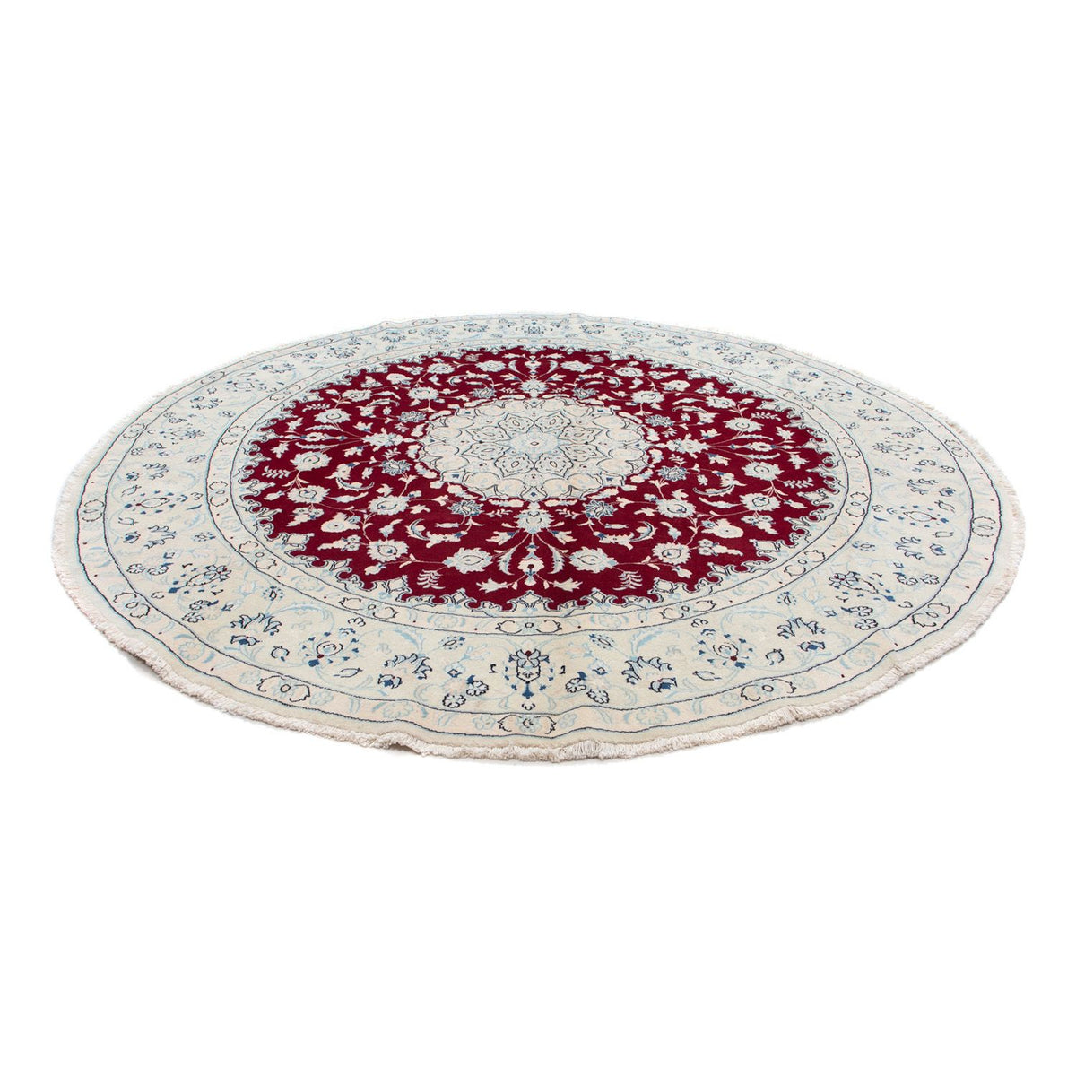 Perser Rug - Nain round  - 293 x 293 cm - dark red