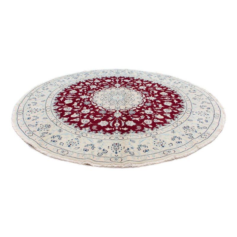 Perser Rug - Nain round  - 293 x 293 cm - dark red