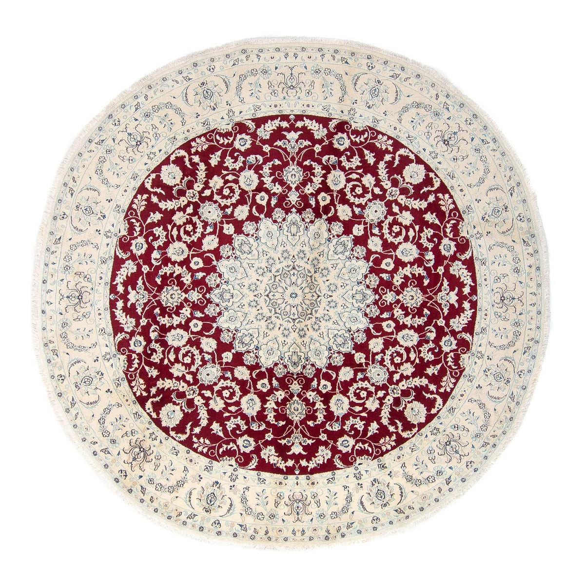 Perser Rug - Nain round  - 300 x 300 cm - dark red