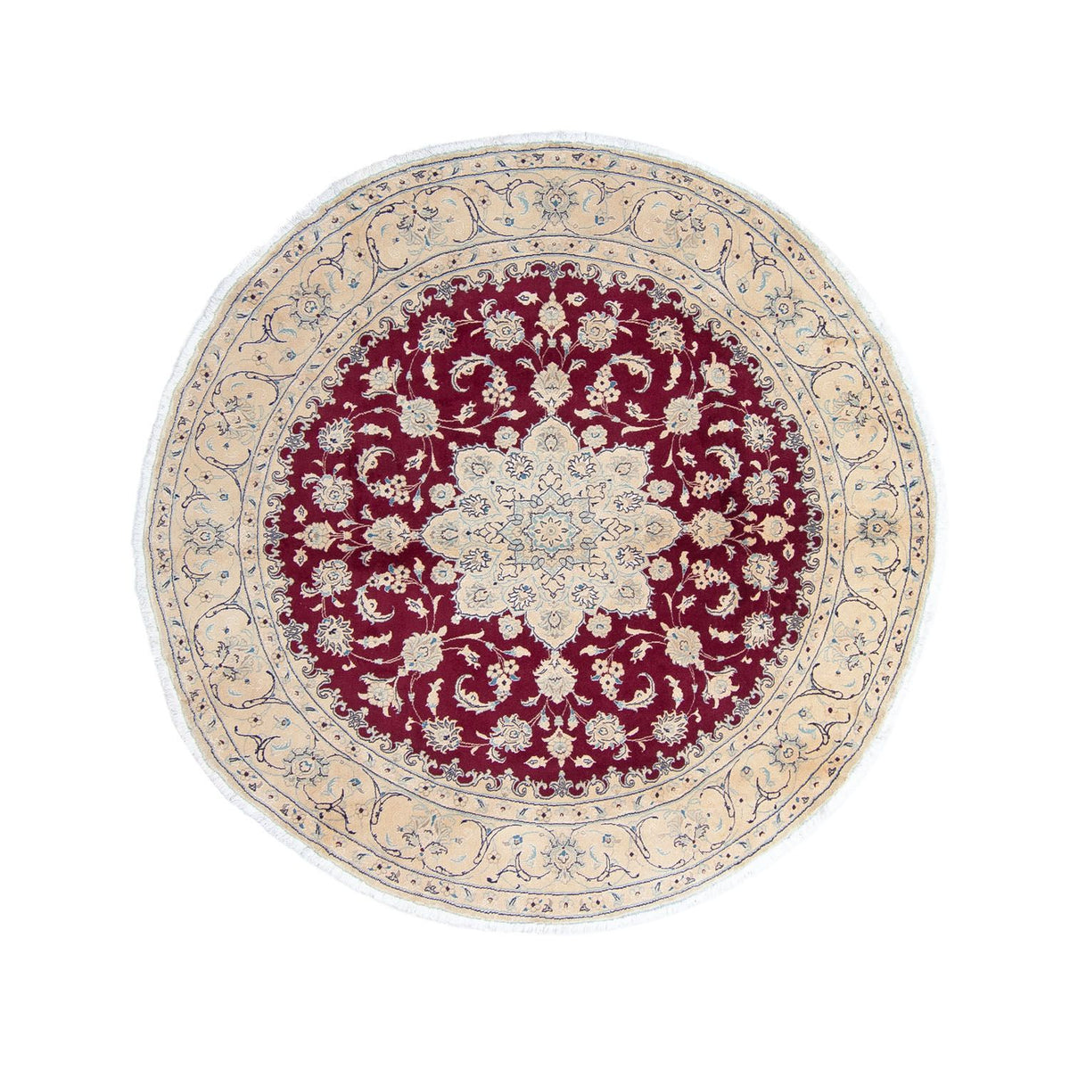 Perser Rug - Nain round  - 246 x 246 cm - dark red