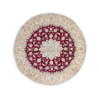 Perser Rug - Nain round  - 246 x 246 cm - dark red