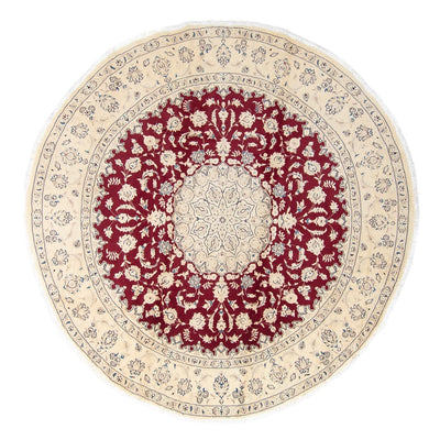 Perser Rug - Nain round  - 280 x 280 cm - dark red
