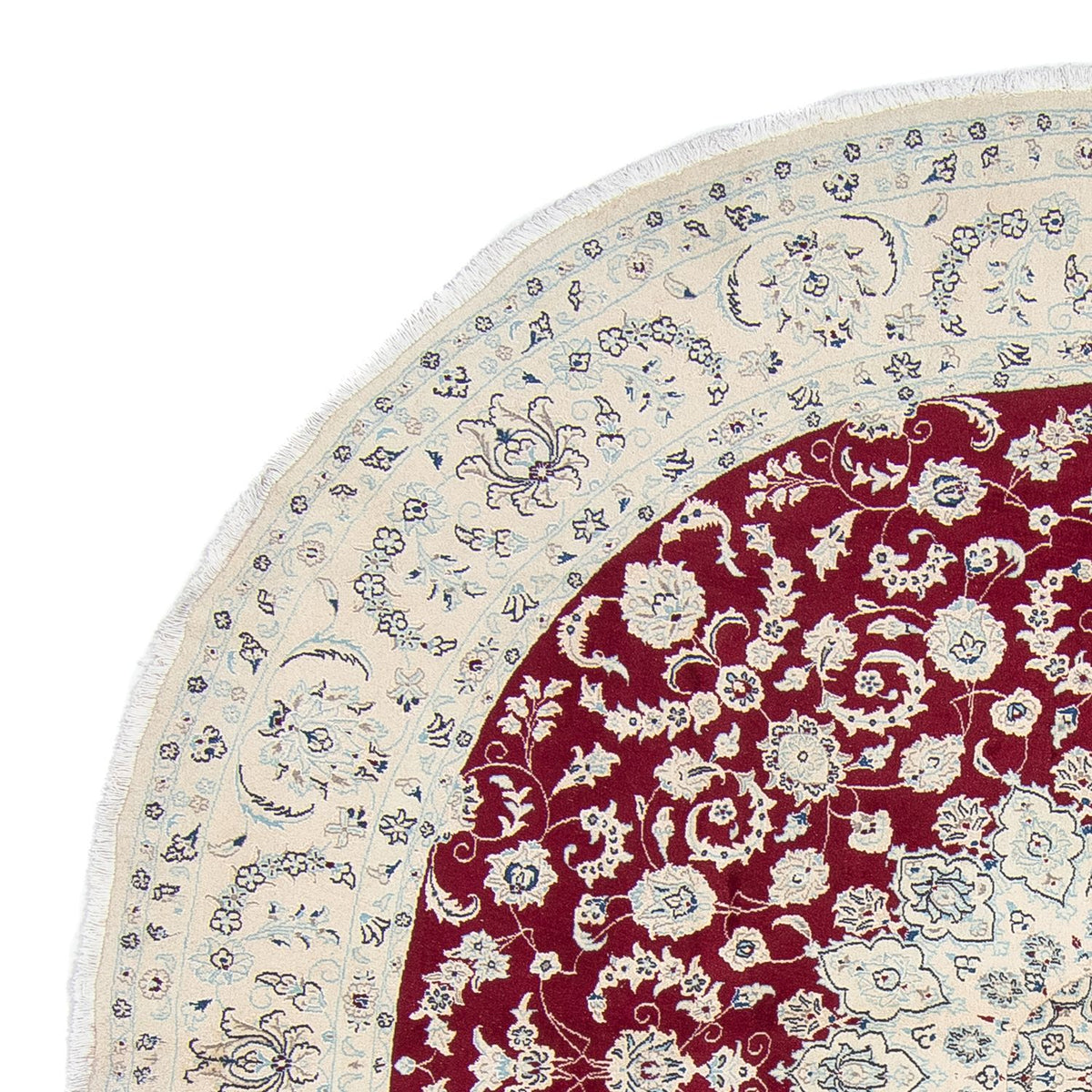 Perser Rug - Nain round  - 302 x 302 cm - dark red