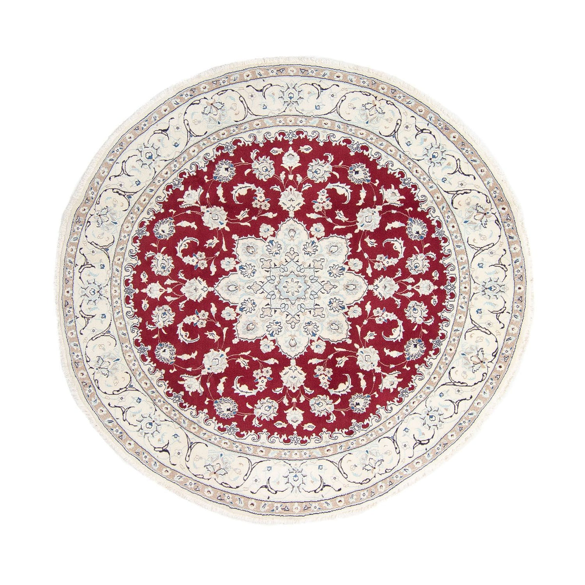 Perser Rug - Nain round  - 245 x 245 cm - dark red