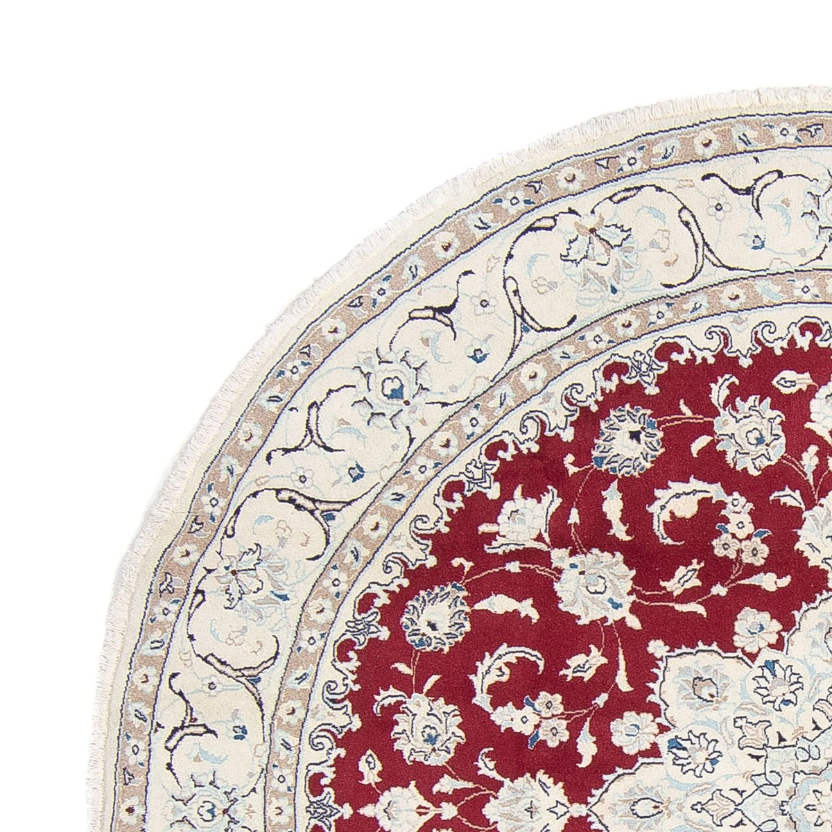 Perser Rug - Nain round  - 245 x 245 cm - dark red