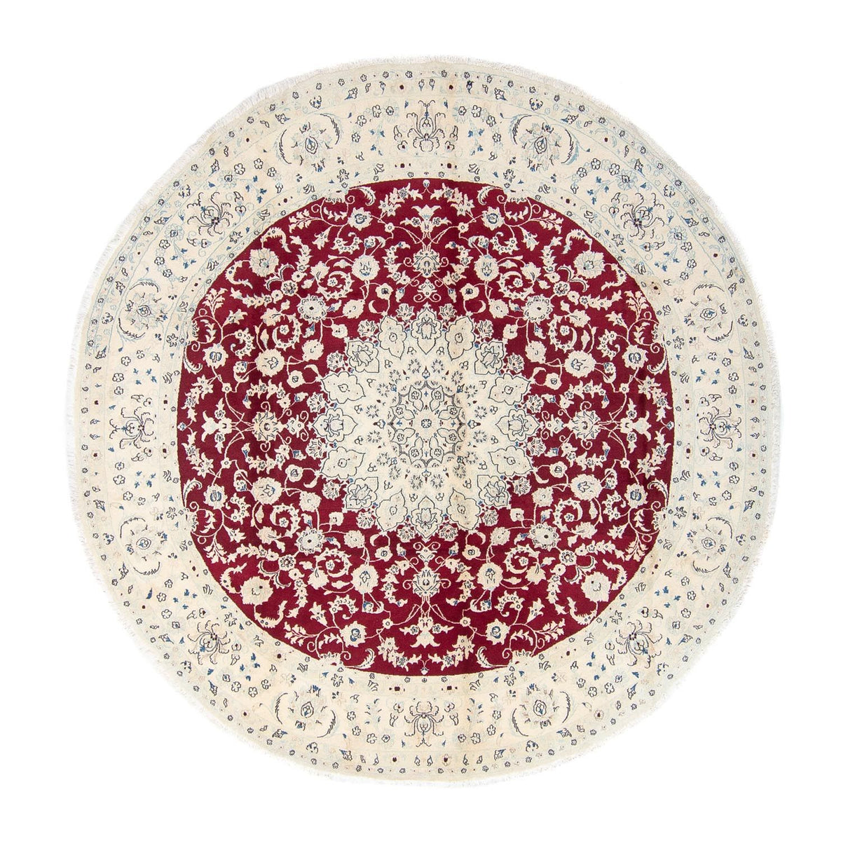 Perser Rug - Nain round  - 293 x 293 cm - dark red