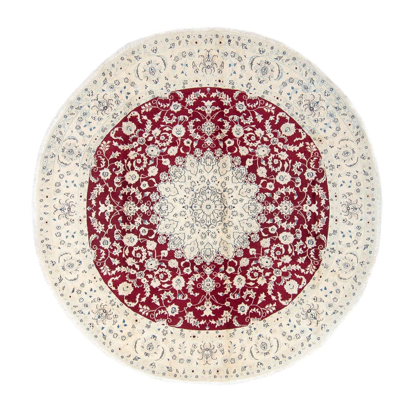 Perser Rug - Nain round  - 293 x 293 cm - dark red