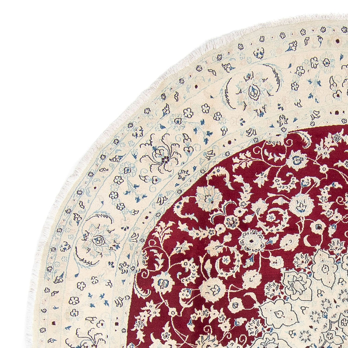 Perser Rug - Nain round  - 293 x 293 cm - dark red