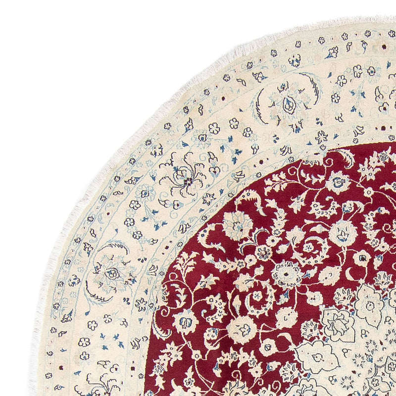 Perser Rug - Nain round  - 293 x 293 cm - dark red