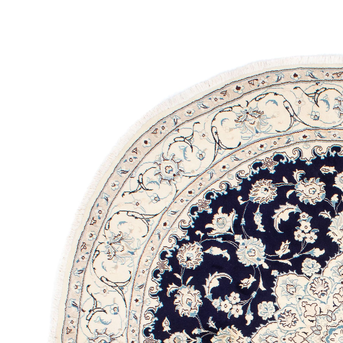 Perser Rug - Nain round  - 243 x 243 cm - dark blue