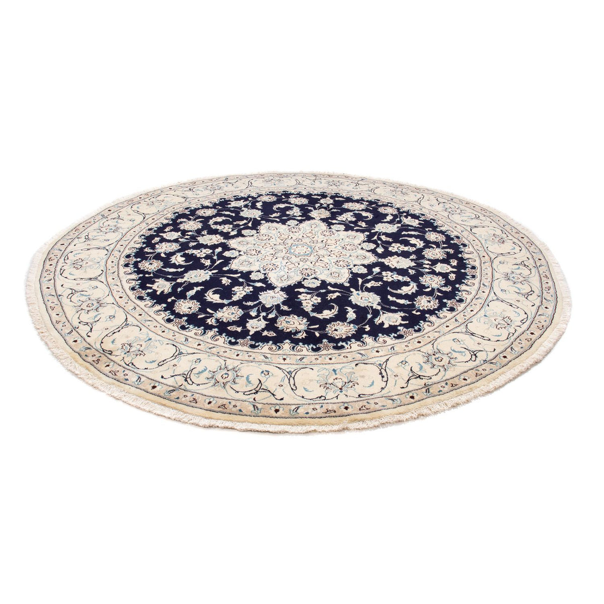Perser Rug - Nain round  - 243 x 243 cm - dark blue