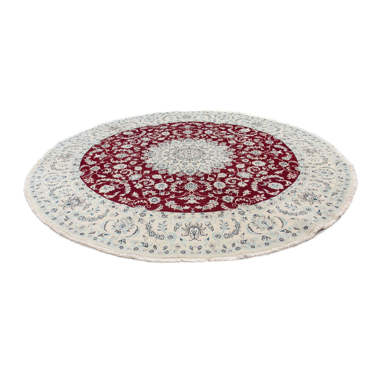 Perser Rug - Nain round  - 295 x 295 cm - dark red