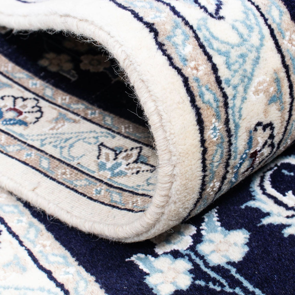 Runner Perser Rug - Nain - 400 x 77 cm - dark blue