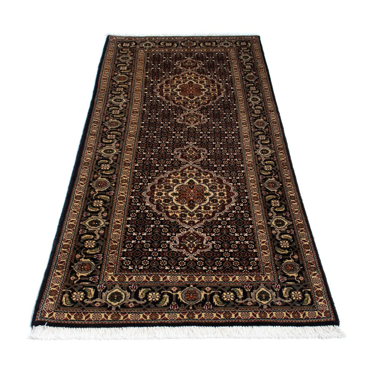 Runner Perser Rug - Tabriz - 201 x 77 cm - dark blue