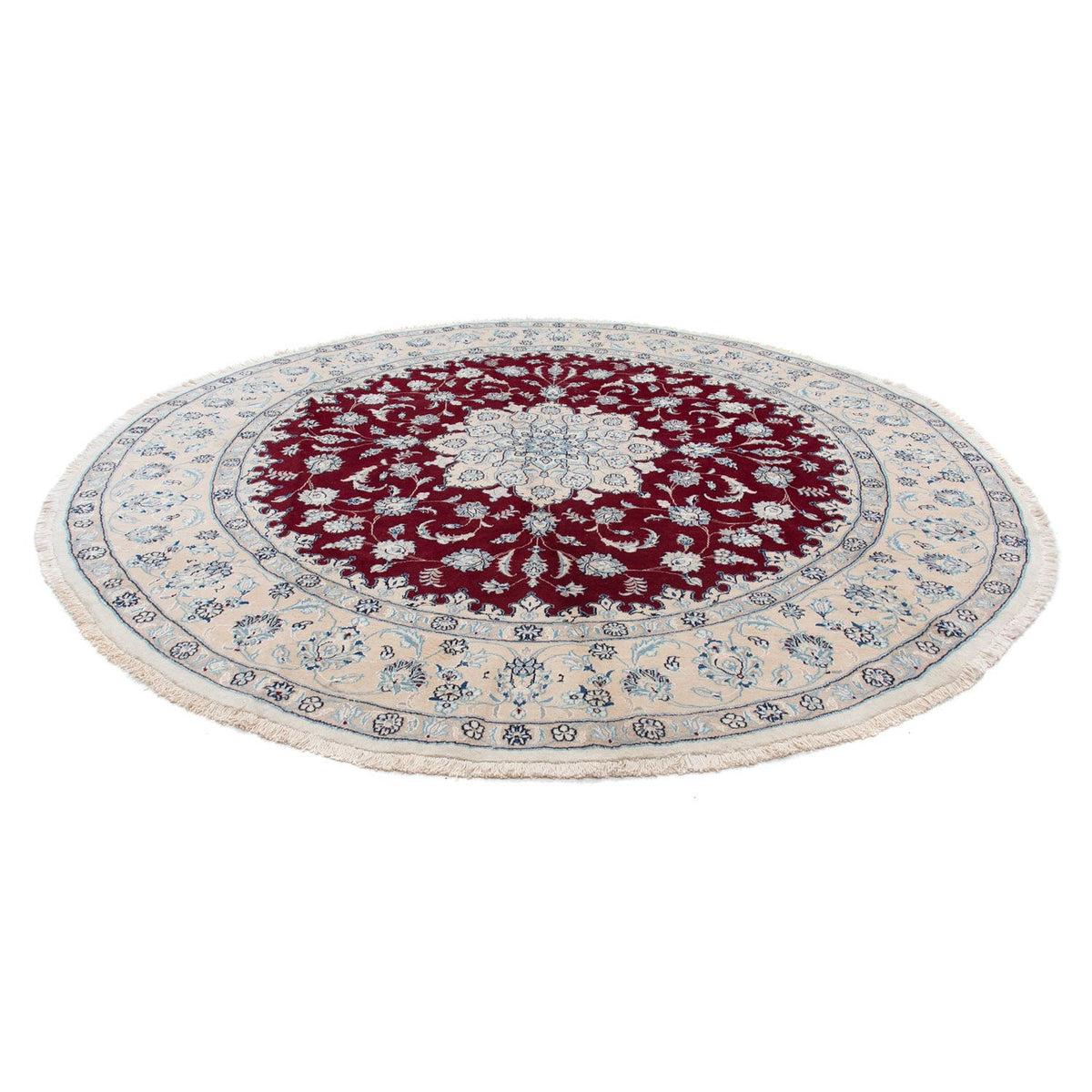 Perser Rug - Nain round  - 300 x 300 cm - dark red