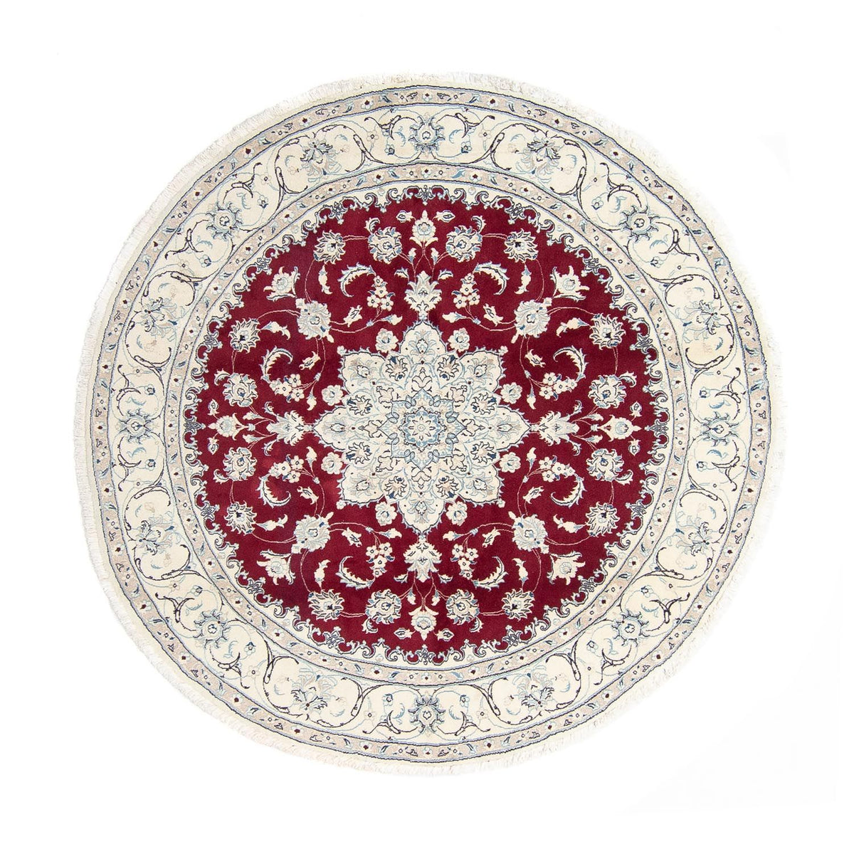 Perser Rug - Nain round  - 250 x 250 cm - dark red