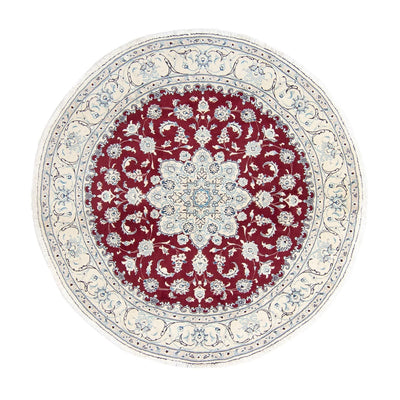 Perser Rug - Nain round  - 245 x 245 cm - dark red