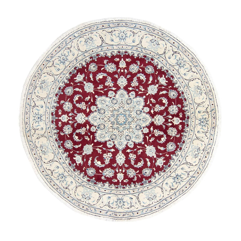 Perser Rug - Nain round  - 245 x 245 cm - dark red