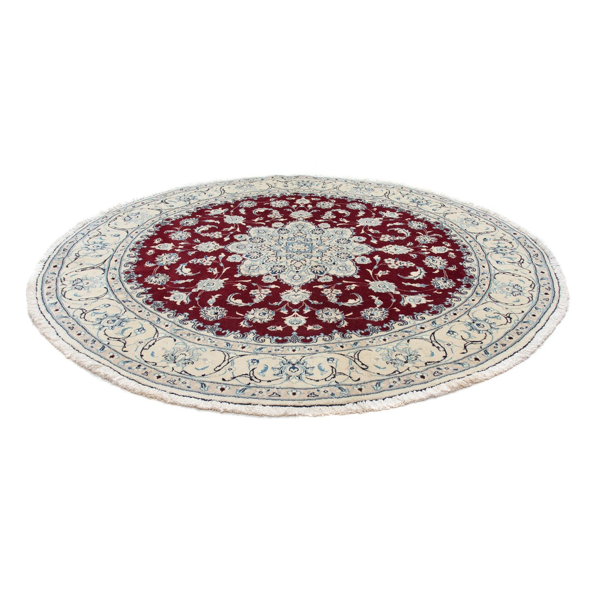 Perser Rug - Nain round  - 245 x 245 cm - dark red