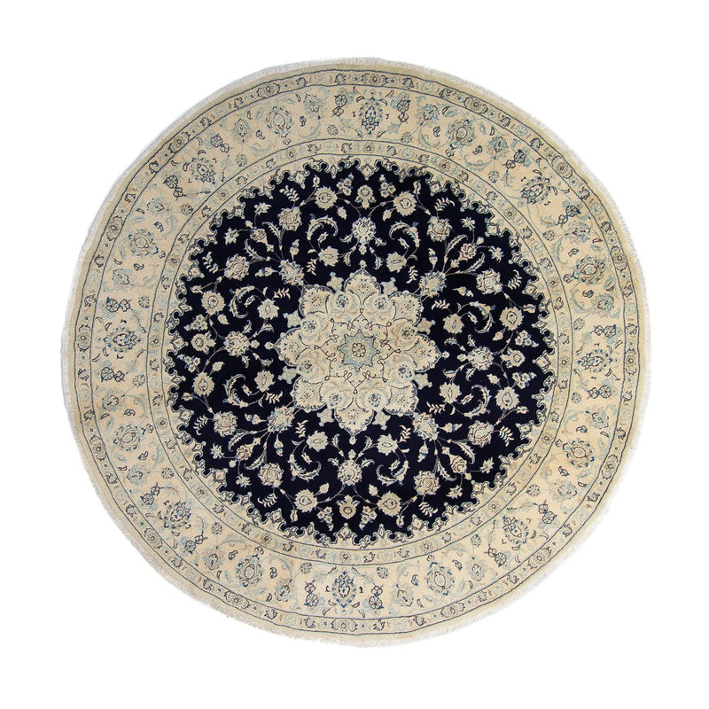 Perser Rug - Nain round  - 300 x 300 cm - dark blue