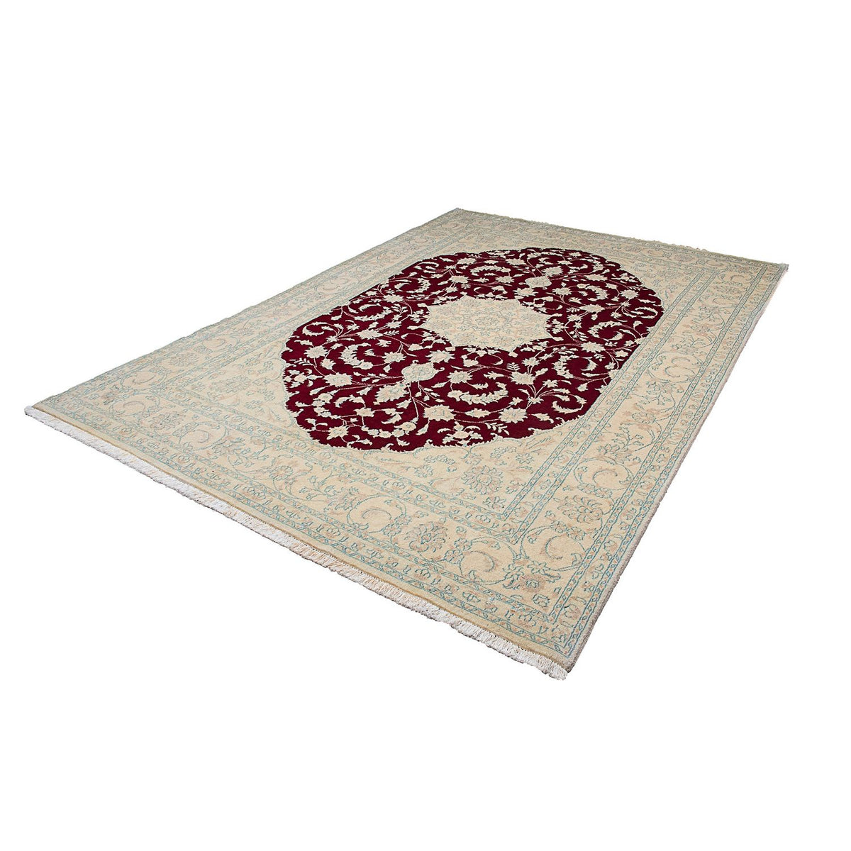 Perser Rug - Nain - 290 x 198 cm - dark red