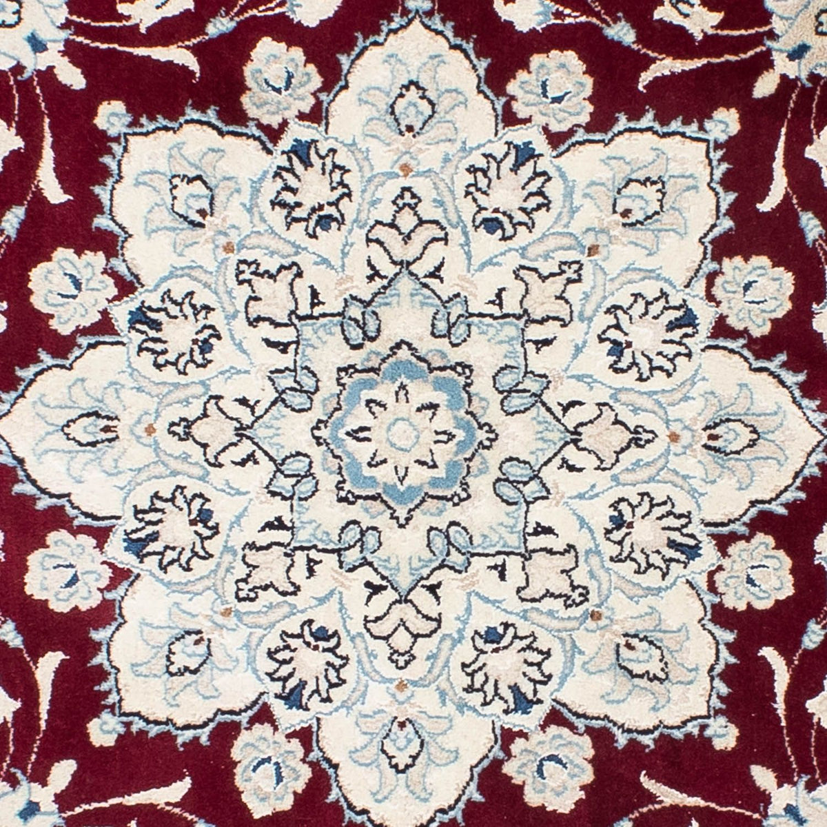 Perser Rug - Nain - Royal round  - 240 x 240 cm - dark red