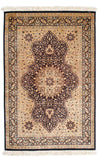 Qom Rug 78x118cm - Persian Rugs - Rectangle / Light Brown / 78 x 118 cm Rectangle