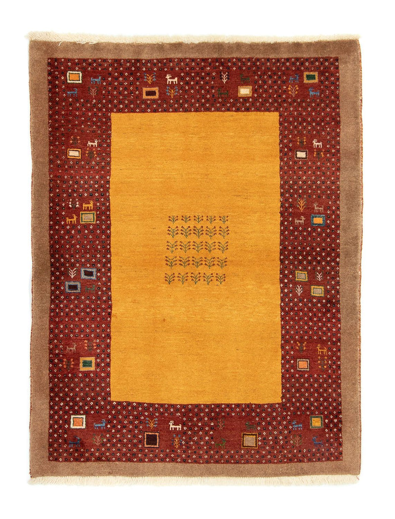 Gabbeh Rug - Loribaft Perser - 150 x 110 cm - gold